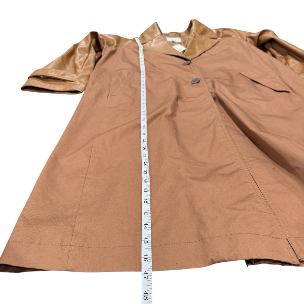 A New day Women’s  Faux Leather Trench Coat Size XL New With Tags - Picture 4 of 11